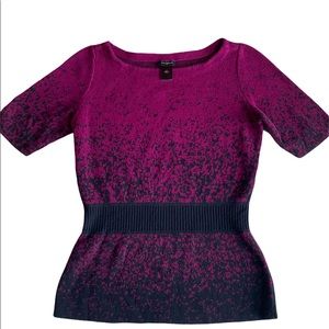 Ann Taylor, Small, Burgundy short sleeve s…